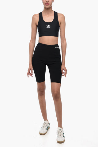 ADIDAS 사이드 스트라이프 크롭탑