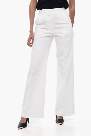 Linen Blend Straight Fit Pants