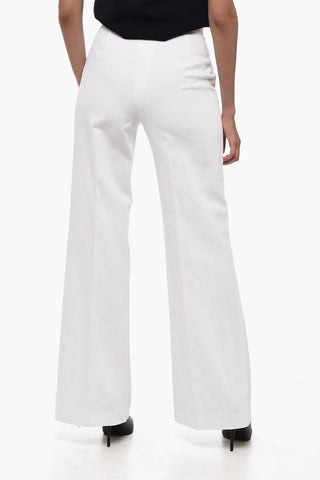Linen Blend Straight Fit Pants