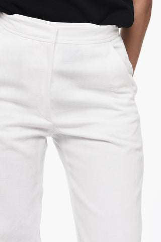 Linen Blend Straight Fit Pants