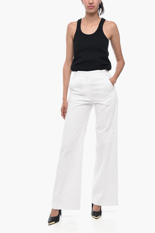 Linen Blend Straight Fit Pants