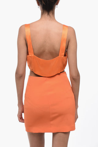 Silk Crop Top with Side Zip