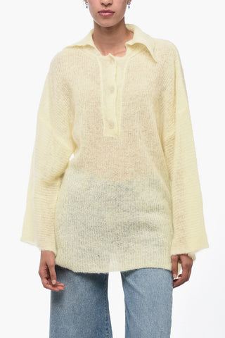 Dropped Shoulder Oversize Sweater with Collar