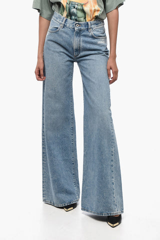 MAIN LABEL Flared-Fit-Jeans mit mittlerer Waschung 30cm