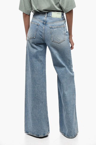 MAIN LABEL Flared-Fit-Jeans mit mittlerer Waschung 30cm