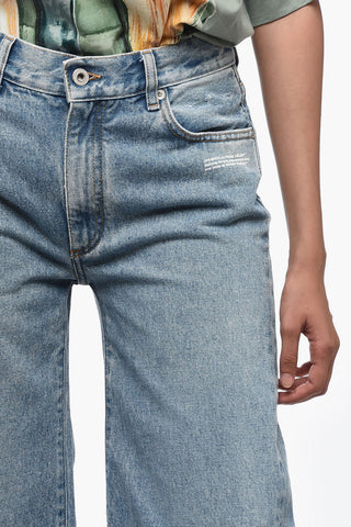 MAIN LABEL Flared-Fit-Jeans mit mittlerer Waschung 30cm