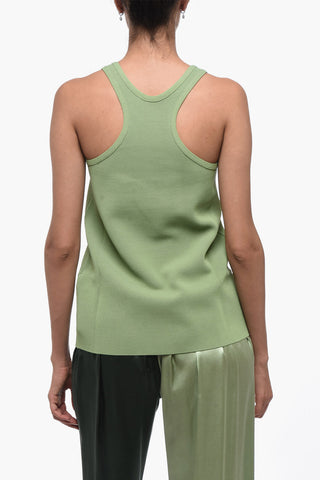 Top aus Jersey mit erhabenem Logo