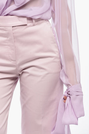 Straight-Fit Stretch Cotton Pants TEODORA