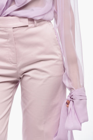 Straight-Fit Stretch Cotton Pants TEODORA
