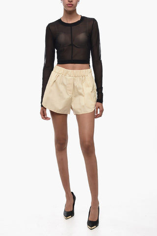 Cotton Shorts with Elastic Waistband