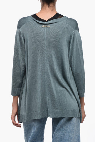 Oversized Cardigan with 3/4 Sleeves