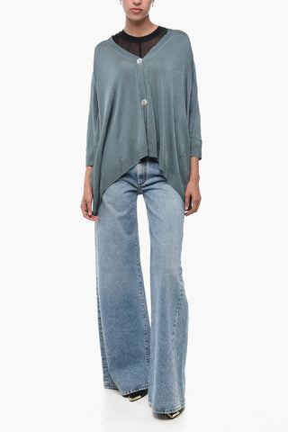 Oversized Cardigan with 3/4 Sleeves
