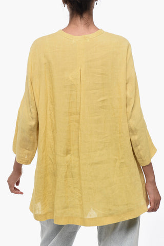 Mandarin Collar Flax Shirt