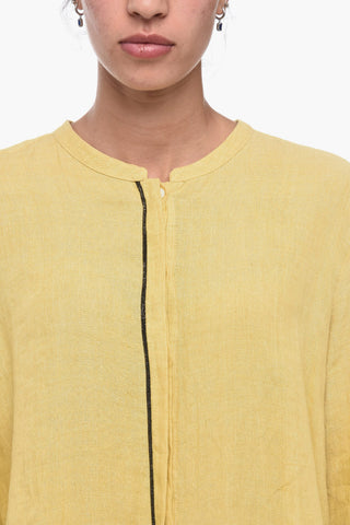 Mandarin Collar Flax Shirt
