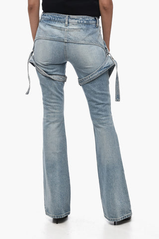Solid-Color Bootcut Jeans RACER with Adjustable Straps 24cm