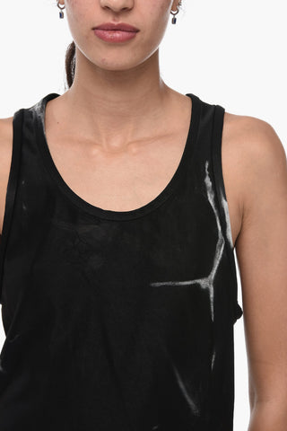 Stretchy Tank Top with Abstract Motif