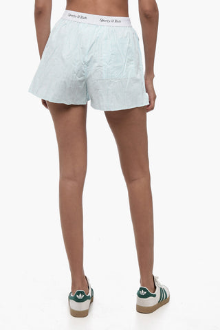 Striped Shorts with Logoed Elastic Band
