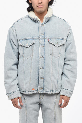 LEVIS Denim UNISEX Jacket with faux Fur