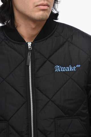 Quilted Nylon Bomber Jacket