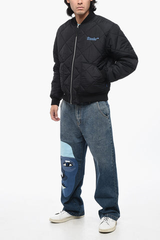 Quilted Nylon Bomber Jacket
