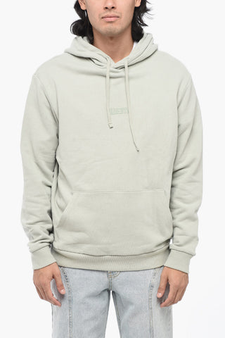 Brushed Cotton Hoodie with Printed Logo