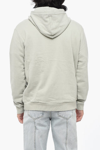 Brushed Cotton Hoodie with Printed Logo