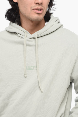 Brushed Cotton Hoodie with Printed Logo