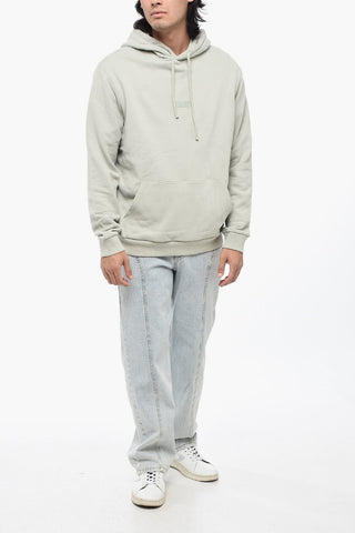 Brushed Cotton Hoodie with Printed Logo