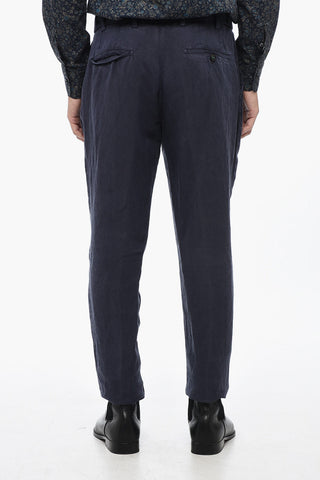 Solid Color Linen Blend Pants