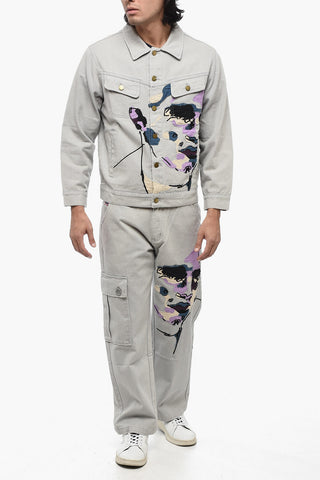 Embroidered Denim FUNNY BUSINESS Jacket