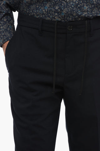 Solid Color Casual Pants with Belt Loops