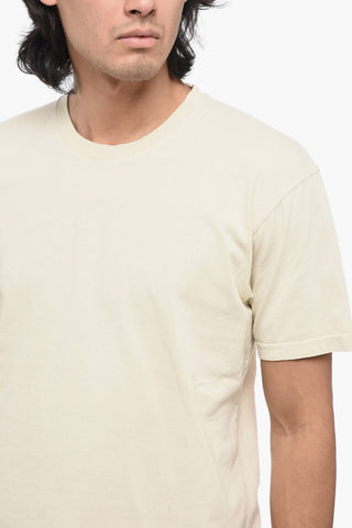 T-shirt Girocollo in Cotone a Tinta Unita