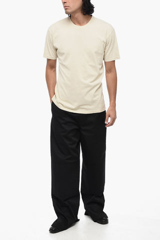 T-shirt Girocollo in Cotone a Tinta Unita