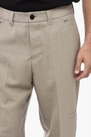 THIRTY TWO Pinstriped Trousers ANACO with Belt Loops