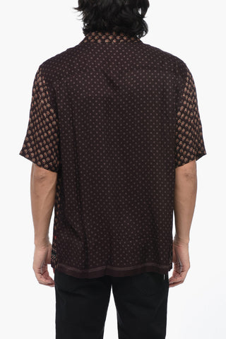 Double Patterned Short Sleeve Satin IGNIS Shirt