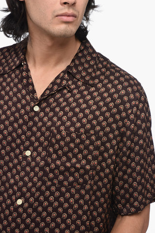 Double Patterned Short Sleeve Satin IGNIS Shirt