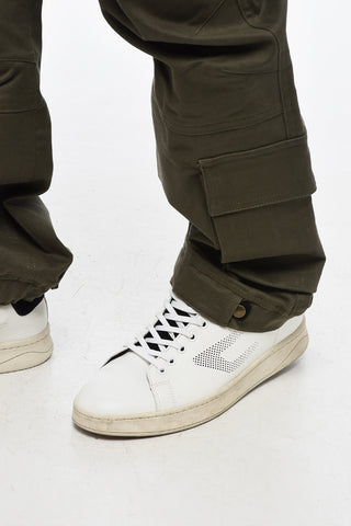 Cotton Cargo Pants with Golden Button