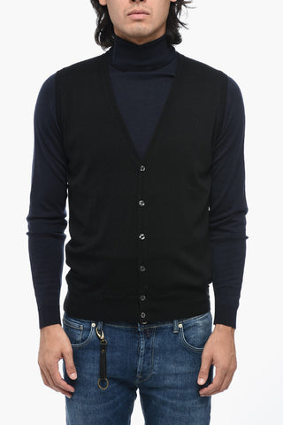 Gilet in Lana Merino con Scollo a V