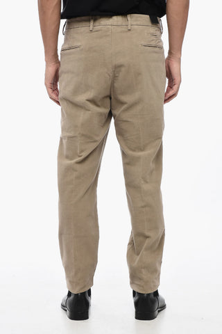 Pantaloni Chino in Cotone Stretch a Vita Regolare