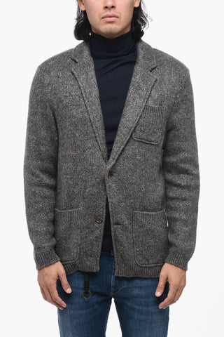 Strickblazer mit Hornknöpfen