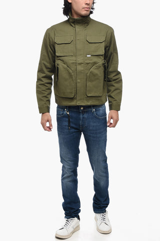 Lightweight Cotton JADEN Utility Jacket with Hidden Closure