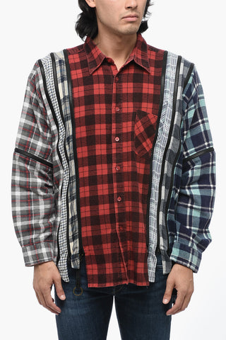 Camicia Casual a Quadri con Multi Zip