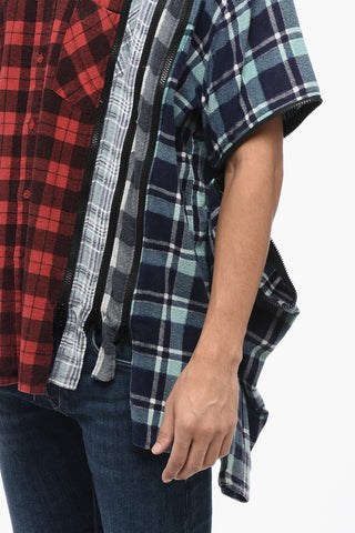 Checked Caual Shirt with Multi Zip