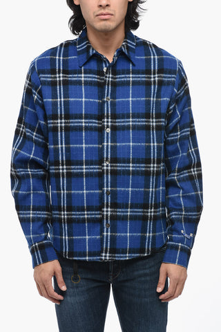 Overshirt in Lana a Quadri