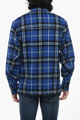Overshirt in Lana a Quadri