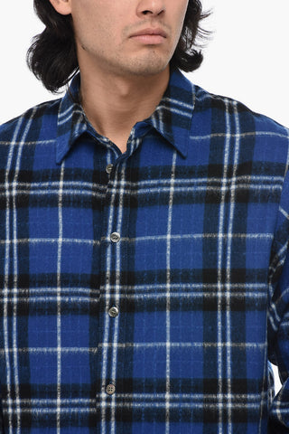 Overshirt in Lana a Quadri