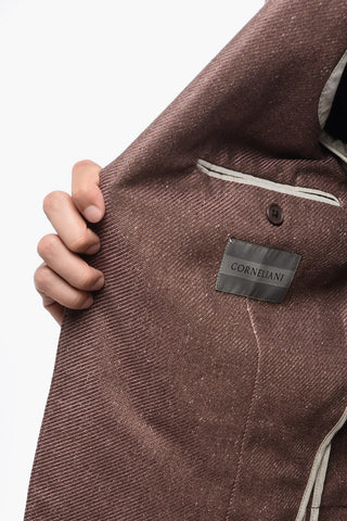 Silk-blend ACADEMY SOFT Blazer with Hopsack Pattern