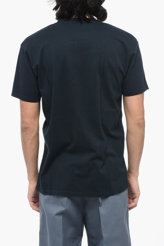 T-shirt Girocollo in Cotone a Tinta Unita