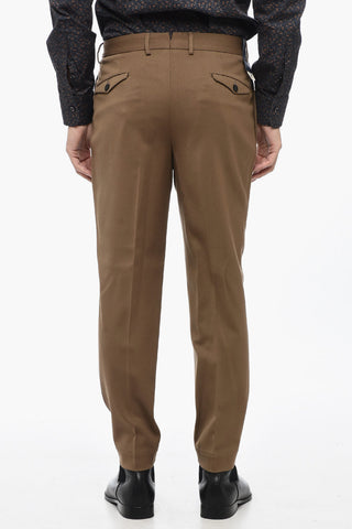 Wool Blend IL VIAGGIATORE Single-Pleat Pants with Belt Loops
