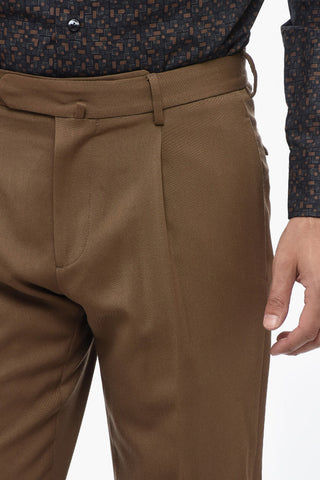 Wool Blend IL VIAGGIATORE Single-Pleat Pants with Belt Loops